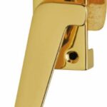 Raamsluiting met nok links messing gelakt