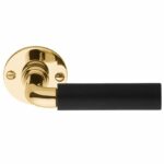 Deurkruk Timeless 1923MRR38 Messing Ongelakt/Ebbenhout