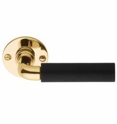 Deurkruk Timeless 1923MRR50 Messing Ongelakt/Ebbenhout