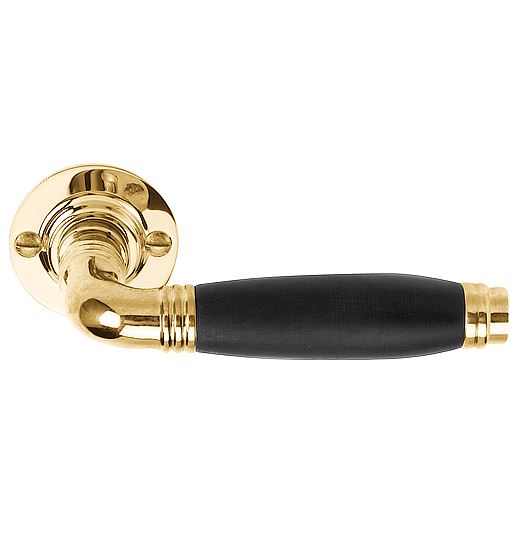 Deurkruk Timeless 1934GRR50 Messing Ongelakt/Ebbenhout