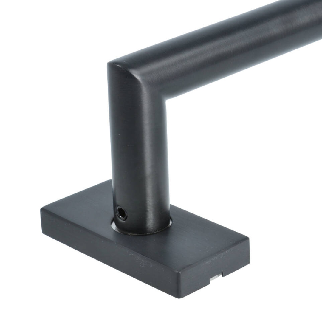 Deurklink Wendy op rechthoekig rozet PVD gunmetal - Afbeelding 5