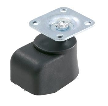 Meubelwiel Zacht 25 mm + Plaat