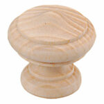 Intersteel knop 25/38mm paddestoel/rand essenhout