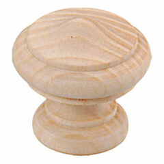 Intersteel knop 25/38mm paddestoel/rand essenhout