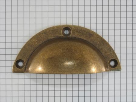 Komgreep massief messing antiek 91 mm