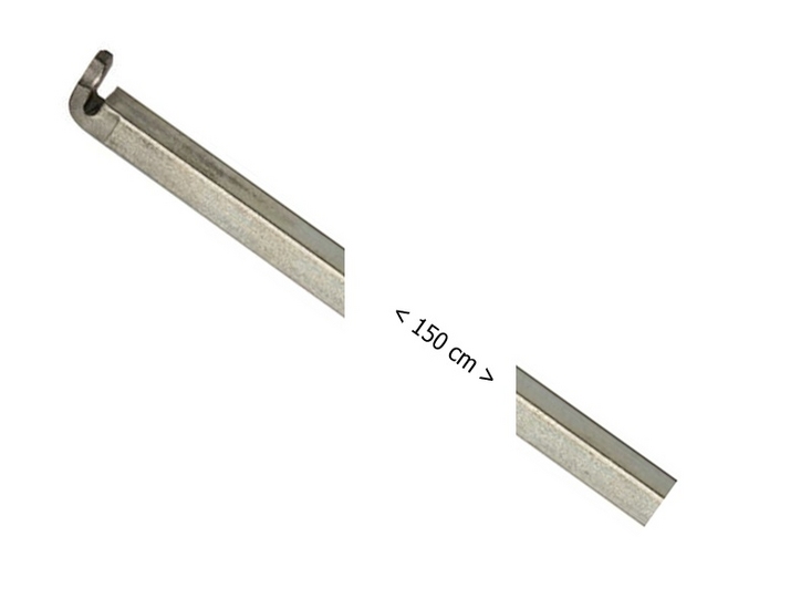 Nemef Staaf voor kruk-espagnolet 7 verzinkt 9x1500 mm