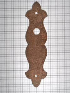 Deurplaat ijzer geroest tbv deurklink