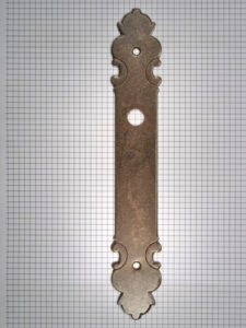 Deurplaat ijzer geroest tbv deurklink