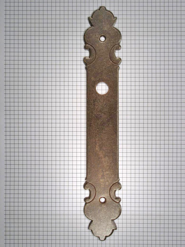 Deurplaat ijzer geroest tbv deurklink