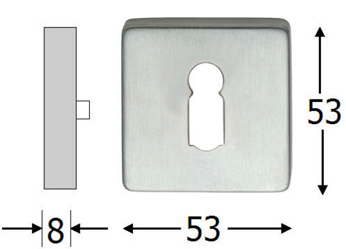 Intersteel sleutelplaatjes vierkant rvs - Afbeelding 2