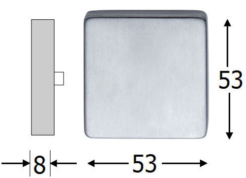Intersteel afdekplaatje vierkant rvs - Afbeelding 2