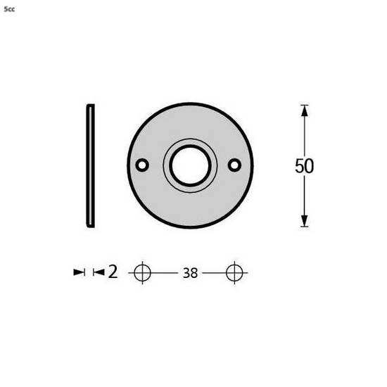 Intersteel rozetten ø50x2mm rvs