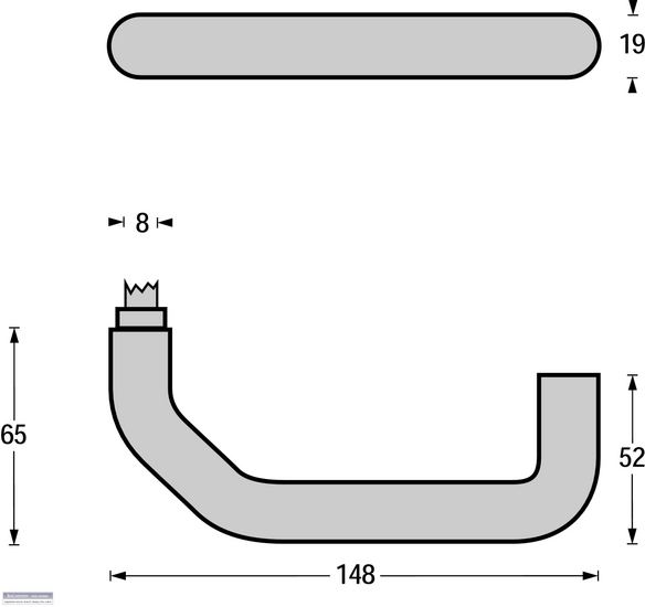Intersteel deurklink verkropt rvs - Afbeelding 2