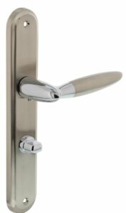 Deurkruk Elen op langschild WC-63/8 chroom/mat nikkel NM