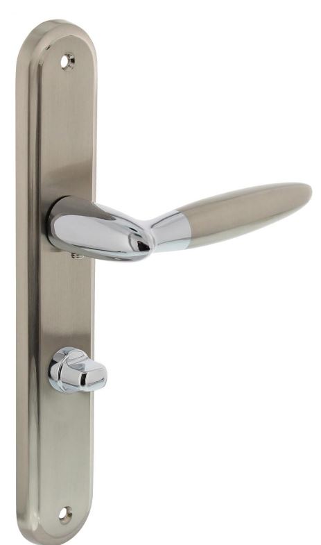 Deurkruk Elen op langschild WC-63/8 chroom/mat nikkel NM