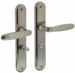 Deurkruk Bjorn op schild WC63/8 nikkel mat