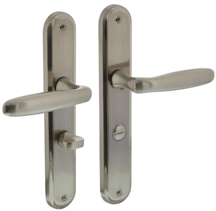 Deurkruk Bjorn op schild WC63/8 nikkel mat