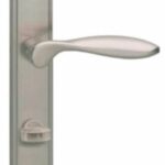 Deurkruk George op langschild WC63/8 nikkel mat