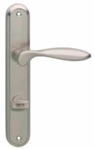 Deurkruk George op langschild WC63/8 nikkel mat