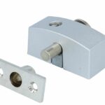 Oplegslot smal met cilinderslot SKG*® zilver grijs