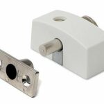 Oplegslot smal met cilinderslot SKG1® wit