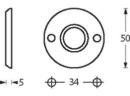 Intersteel rozetten ø50x5mm messing getrommeld