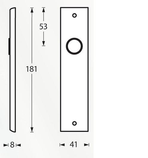 Intersteel renovatie kortschild blind messing getrommeld - Afbeelding 2
