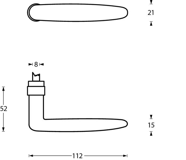 Intersteel deurklink Sophie messing getrommeld - Afbeelding 2