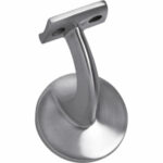 Intersteel Leuninghouder kleine achterplaat hol zadel rvs