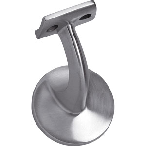 Intersteel Leuninghouder kleine achterplaat hol zadel rvs