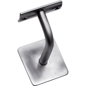 Intersteel Leuninghouder gebogen vierkant hol rvs