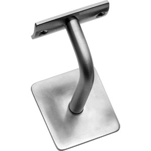 Intersteel Leuninghouder gebogen vierkant vlak rvs