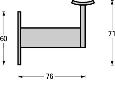 Intersteel Leuninghouder zwaar met hol zadel rvs - Afbeelding 2