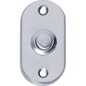 Intersteel beldrukker ovaal chroom mat