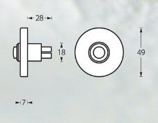 Intersteel beldrukker verdekt kunststof messing gelakt - Afbeelding 2