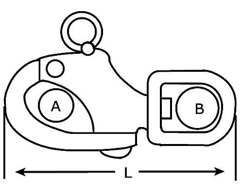Snapsluiting met Wervel RVS AISI 316