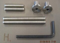 Bevestigingsset tbv enkelzijdige montage voor hout, pvc, aluminium