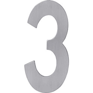 Huisnummer 3 rvs