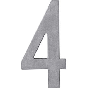 Huisnummer 4 rvs