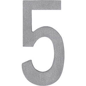 Huisnummer 5 rvs