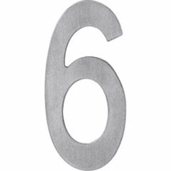 Huisnummer 6 rvs