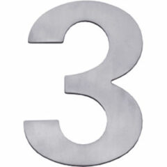 Huisnummer 3 rvs
