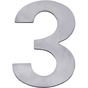 Huisnummer 3 rvs