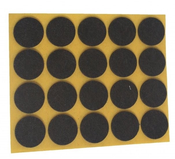 Zelfklevend Vilt Bruin Ø 17 mm