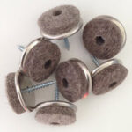 Viltglijder Ø 24 mm met schroef