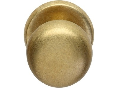 Voordeurknop zwaar 80/75 messing getrommeld