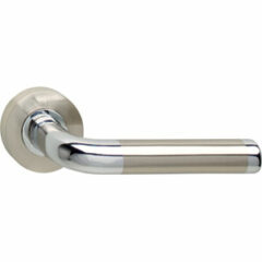 Intersteel deurklink Agatha op rozet chroom/mat nikkel