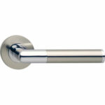 Intersteel deurklink Bastian op rond rozet chroom/nikkel mat