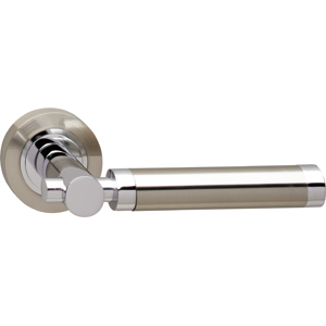 Intersteel deurklink Birgit op rozet chroom/mat nikkel