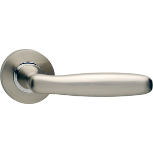 Deurkruk Bjorn op rond rozet nikkel mat